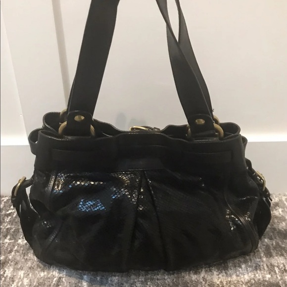 KOOBA Snake/ Leather Shoulder Handbag - Picture 7 of 8